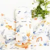 Couvertures émouvantes bébé mousseline ddle nouveau-né les serviettes de bain de salle de bain neuf couverture de couverture infantile