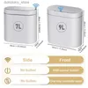 Abfall -Mülleimer intelligenter Müll können 7/9l Waterpoof Badezimmer Toilette Arbae Bin Küchenkörbe Einsteigerung Automatischer Sensor Müll Can Wastrohr L49 verschieben