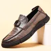 Casual Shoes High End Men Genuine Leather Business Flat Dress Gentleman Sheepskin Leisure Slip-on Loafers