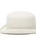 Berets White Bowler Hat For Men/Women Satin Lined Fashion Party Formal Costume Magician Cap