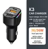 Невзрачный автомобиль зарядное устройство PD65W 45W Super Fast Charge Dual Charging Port7998186