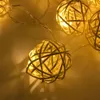 20 LED Rattan Ball Girland String Lichter Weihnachten Fee Lichtstreicher für Outdoor Holiday Hochzeits Weihnachtsfeier Home Dekoration