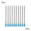 10pcs/lot metal pen refill for Crystal Diamond Point Pen Pen Student Rod Blue/Black حبر 7 سم متوسط ​​متوسط ​​القرب