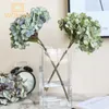 Декоративные цветы осень искусственная шелковая ваза гортензии для домашних аксессуаров.