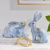 Decorative Figurines Creative Water Transfer Resin Home Decoration Zodiac Easter Gifts Living Room Porch Office Ornaments