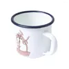 Mugs 4pc/packge Sublimation Blank Mug Customized Design Enamal Printing LOGO Style DIY Cmug Milk