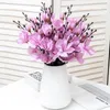 Decorative Flowers Autumn Silk Artificial Simulation Bouquet Magnolia Pography Props Fake Flower Wedding Home Decoration Orchid