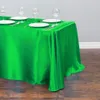 Tapa de satén Mesa Rectangular Tapa de mesa Banqueta de cumpleaños Banquete de comedor de comedor Decoración de la mesa de la mesa 18