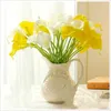 Decorative Flowers 10Pcs Simulation PU Calla Lily Artificial Decoration Wedding Home Party Decorations Accessories Fake