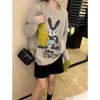 Damen Strick Tees Tees Herbst/Winter Brand Cartoon Brief Sticked Long Sleeved Strickwear Lose lässiger, vielseitiger Pullover für Paare