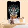 インディアンブッダガネーシャタペストリーマンダラ印刷された自由ho放に壁を吊るす背景布布ベッドルーム装飾ソファブランケットヨガマット