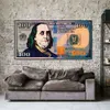 New Arrival Gold Black Figure Burning Dollar Wall Art Money Picture Abstract Poster Canvas Painting Home Decor For Living Room