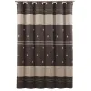 Sevillle Farmhouse Chocolate Classic Polyester Fabric Vintage Printed Decorative Brown Showerカーテン