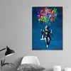 Banksy Street Graffiti Kunstplakat Leinwand Malerei abstrakter Kinder Traum weit weg Wandkunst Bild für moderne Wohnzimmer Wohnkultur