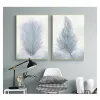 Poster Scandinavian Wall Art Paintings Print Leaves Decorative Picture for Living Room Home Decor Abstract Feather Plants Canvas