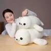 Poux en peluche amusante et mignon sceau jouet en peluche remplissage doux Animal Sea lion Doll Sleep Hug Oreau Childrens Gift Christmas J240410