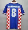 1998 Suker Boban Retro Jerseys Kroatien Soccer Jerseys Hem Away Vintage Classic Prosinecki Football Shirt Soldo Statac Tudor Mato Bajic Maillot de Foot