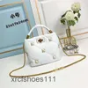 Leather Bucket Womens Valentnno Trend Capacity Handheld One High Diagonal Stud Bags Bag Lingge Shoulder Designer Rivet New Cross 8M7V