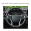 Tampa de volante de carro macio de couro falso de camurça preta para Chevrolet Blazer Silverado Suburbano Tahoe 2019-2022 Holden Acadia