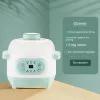 POTS 220V 1L keramisk mini Slow Cooker med timer och multi -matlagningsfunktioner för hälsosam soppa multikokargryta