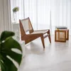 Moderne einfache Heimmöbel Massivholz Rattanhocker Wohnzimmer Sofa Hocker Vintage Rattan Sitz kreativer mobiler kleiner Beistelltisch