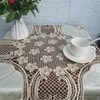 Luxe Europees gehaakte stiksel fluwelen stof vierkante tafelkleed tafelmat