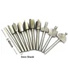 CMCP 10PCS HSS Bits de roteador de madeira Cuttador de madeira se encaixa no conjunto de ferramentas rotativas dremel de 1/8 "bits de roteador de carpintaria de haste de haste para ferramentas rotativas diy