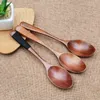 Wooden Spoon Fork Bamboo Cooking Utensil Ice Cream Coffee Tea Soup Spoon Dinner Tableware Kitchen Teaspoon Catering Supplies