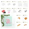 Étiquette d'arrière-plan Couture Dies Plaques de papier d'aluminium Hot Tampons Sentillements Poscormes en couches DIY DIY Birthday Gifts Scrapbooking Supplies