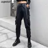 Spodnie damskie Capris Casual Pants Women Belt Towar Safari Style Pocket unisex bf luźne luźne wszystkie pasujące ubrania uliczne Ulzzang Hip-hop ubrania moda C240411