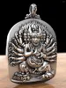Colliers de pendentif hx couleurs argentées yamantaka marque solide zodiaque gardien dieu benming collier de bouddha pour hommes et femmes pendentifs bijoux