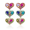 Dangle Ohrringe Herz Perlen Drop Rosrote Valentines Mode Geschenk für Frauen Mädchen