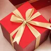 Party Decoration 5st Dålig Xmas Tree Box Lightweight Classic Christmas Ornament Wedding Banket Squared Boxes