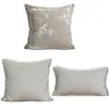 Pillow Cream Style Pillows Chinese Bamboo Embroidery Case 50x50 Decorative Cover For Sofa Living Room Home Decorations