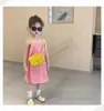 Fashion Children Handbags Girls Color Color Pu Leather Messager Sacs Kids Alar Sac carré à une épaule Z7635