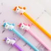 Długie 36pc/set koreańskie śliczne długopisy jednorożenne śmieszne pióro Pen Kawaii Ballpoint Rollerball School Office Dostaw towary przedmiot Girl Prezent