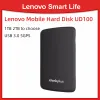 Drives Lenovo Mobile Hard Disk UD100 1TB 2TB USB 3.0 5GPS Extern lagringshårddisk för bärbar dator skrivbord smart TV