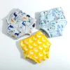 Byxor 5st/Lot Waterproof Newborn Diaper Bantbyxor Diapers Återanvändbar baby gasväv Bekväma spädbarnsträningbyxor