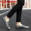 Casual schoenen heren luxe lederen krokodil patroon loafers Britse stijl veterzomer comfortabel rijden