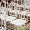 20 Pcs Clear Bamboo For Wedding Acrylic Chair Banquet Crystal Seat Family Hotel Dining Room chair Decoration