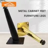 4pcs mobilya için ayarlanabilir dolap bacakları metal metal eğik koni 10-40cm tv dolap soyunma masası koltuk sandalye ayak siyah altın