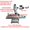 CNC -Router 6040 5 Achse Metall -Gravurmaschine 3040 CNC Rahmensäule Typ Holzmahlen mit Wassertank und Grenzschalter