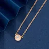 Designer Charme Carter One Diamond Halskette gegen Gold plattiert 18k Single kleiner runde Kuchen UFO LICHTE Luxuskragen Kette