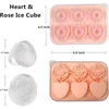 Baking stampi a forma di cuore vassoio ghiacciato Silicone Ice Stampo Ball Maker per cocktail di whisky bevande rosa