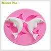 Formy do pieczenia MOMPEA MPA1924 2-Dolphin silikonowa forma dekoracja ciasta Fondant Fondant 3D żywność