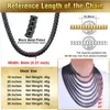 Chaines 2024 Collier pour hommes Noir en acier inoxydable Fashion Steampunk Gold Color Chain Bijoux pour les cadeaux de cou