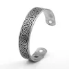 DreamTimes Keltische knoop Zuivere koperen magnetische armband voor mannen Verstelbare manchet Magetische armband Polstand Viking armbanden