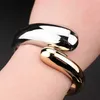 Brangle 2019 Top Quality Bangles Bangles Gold Color Alloy Simple Wide Opend Brangles Bracelet Bracelet pour femmes S1605 24411