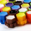 200 -częściowy pakiet Pigment Pigmment Holder Cups do ciała Art Mały tatuaż atramentowa czapki kolorowe