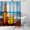 Tende da doccia Tenda tazza di birra personalizzata tessuto impermeabile più dimensioni per arredamento per il bagno caduta